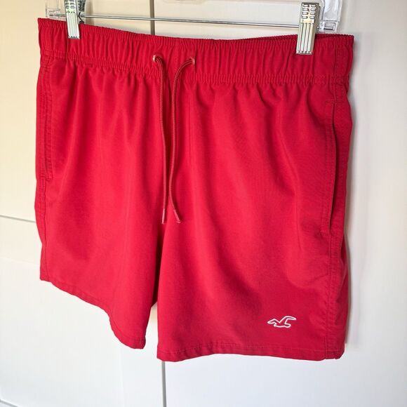 HOLLISTER Swim Trunks Red Mens SMALL. Beach, Swim. 5.5” Inseam‎ - Picture 1 of 11